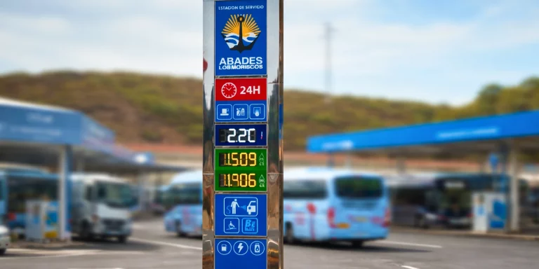 monolito gasolinera Abades Los Moriscos