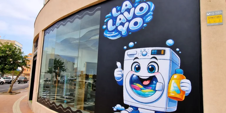 rotulación lavandería autoservicio en Tenerife